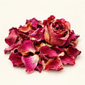 Dried Rose Petals — 50g on a warm ivory studio background