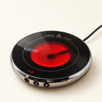 Electric Tea Warming Stove — 1000W, 220V on a warm ivory studio background