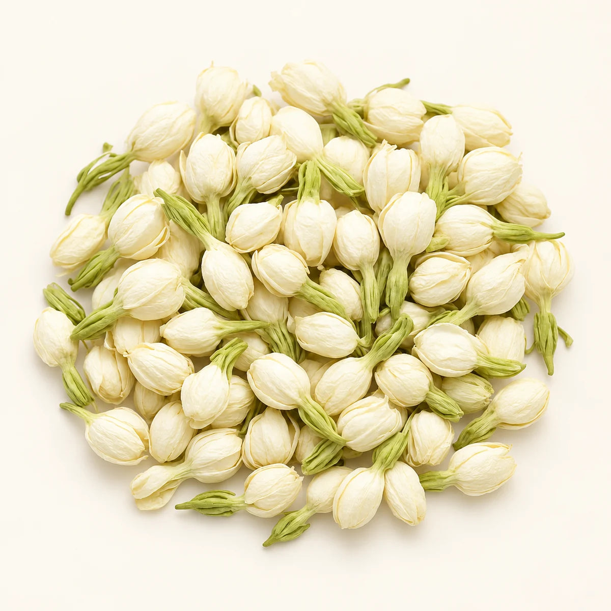 Jasmine Flower Tea — 20g on a warm ivory studio background