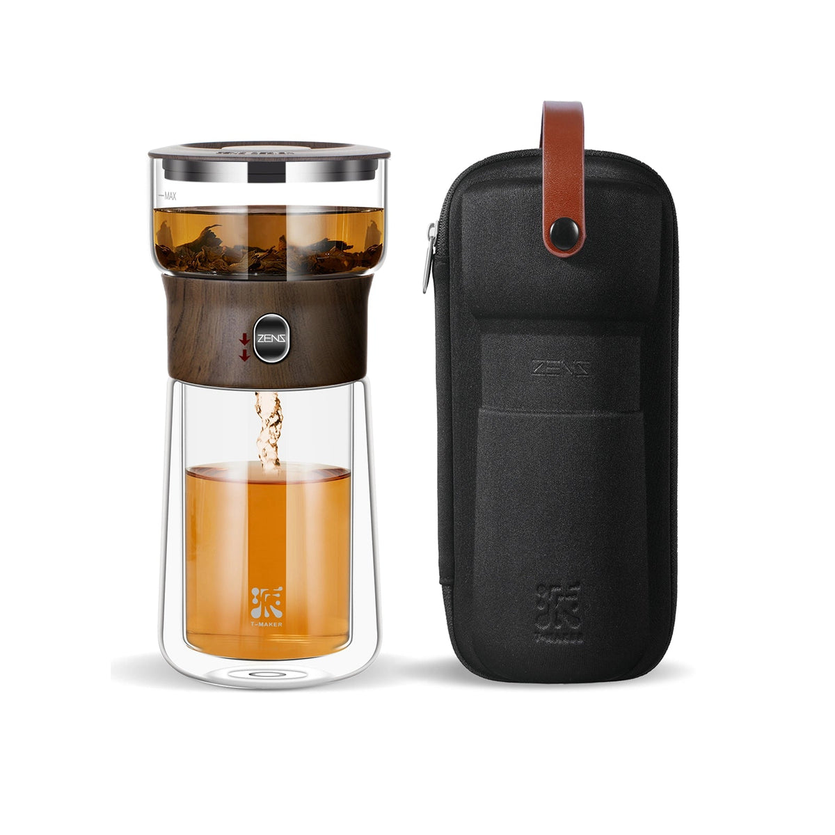 One-Touch Glass Tea Infuser Bottle