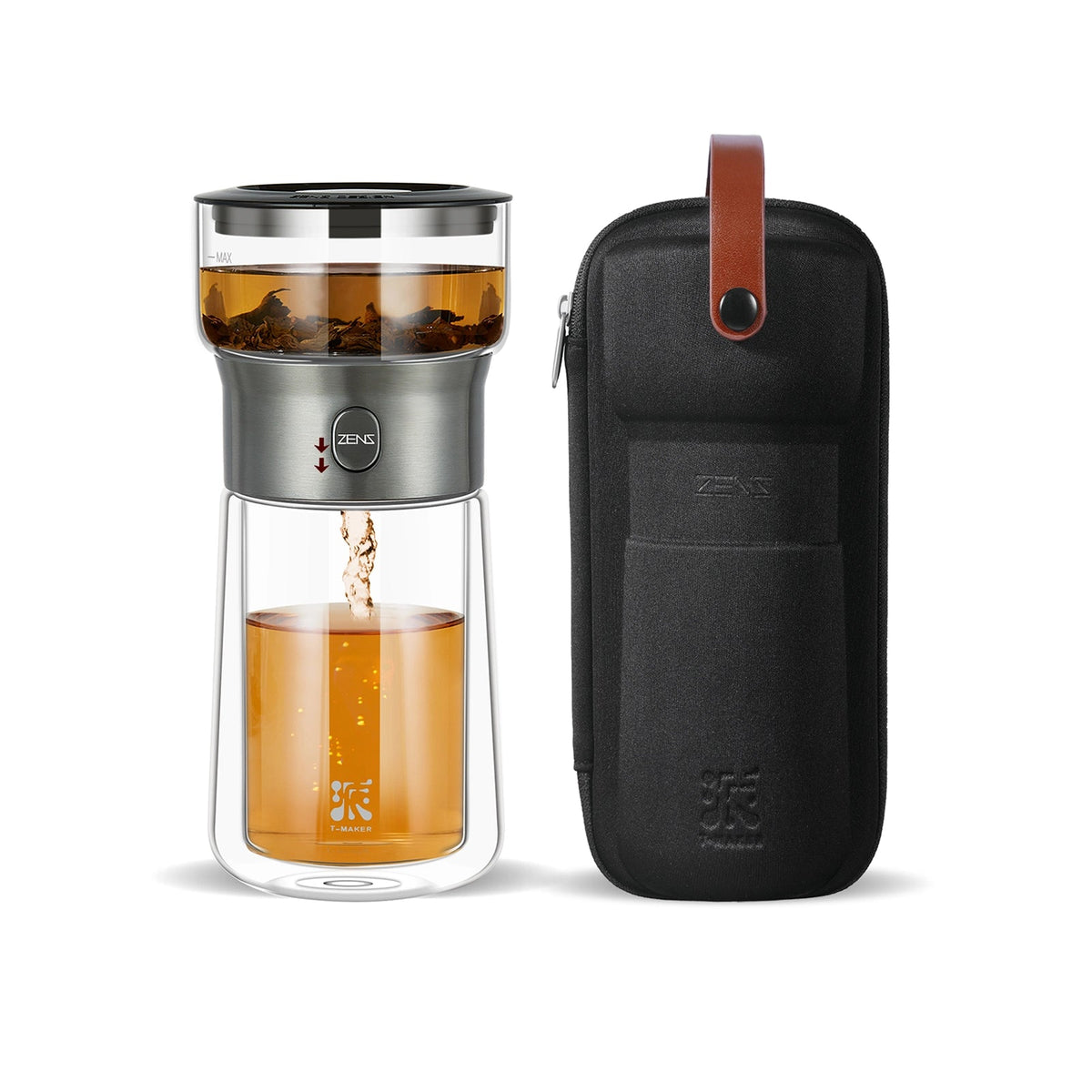 One-Touch Glass Tea Infuser Bottle