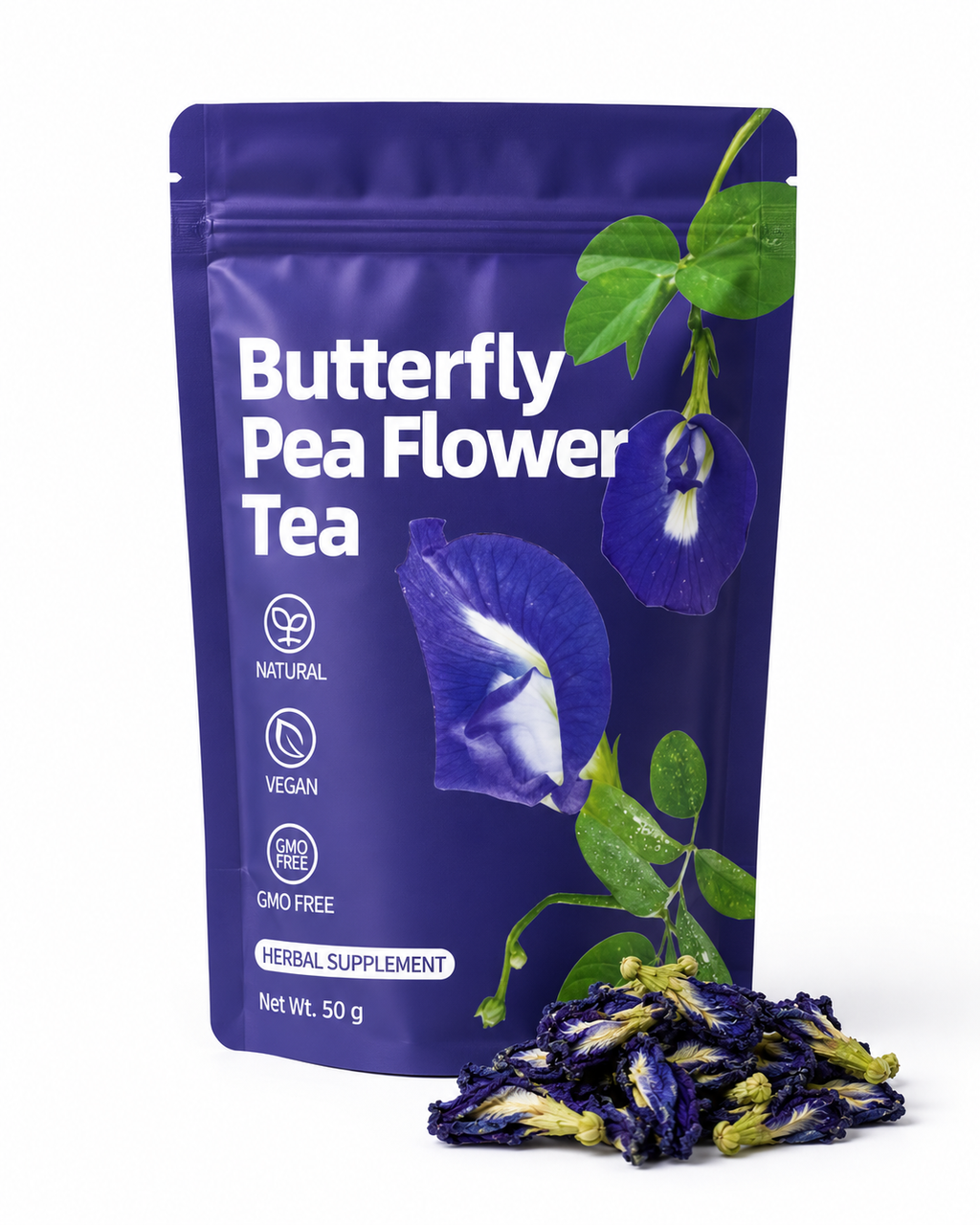 Butterfly Pea Flowers — 50g