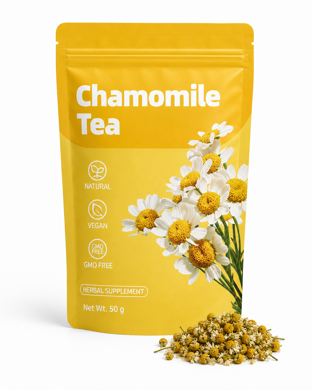 Dried Chamomile Flowers — 50g