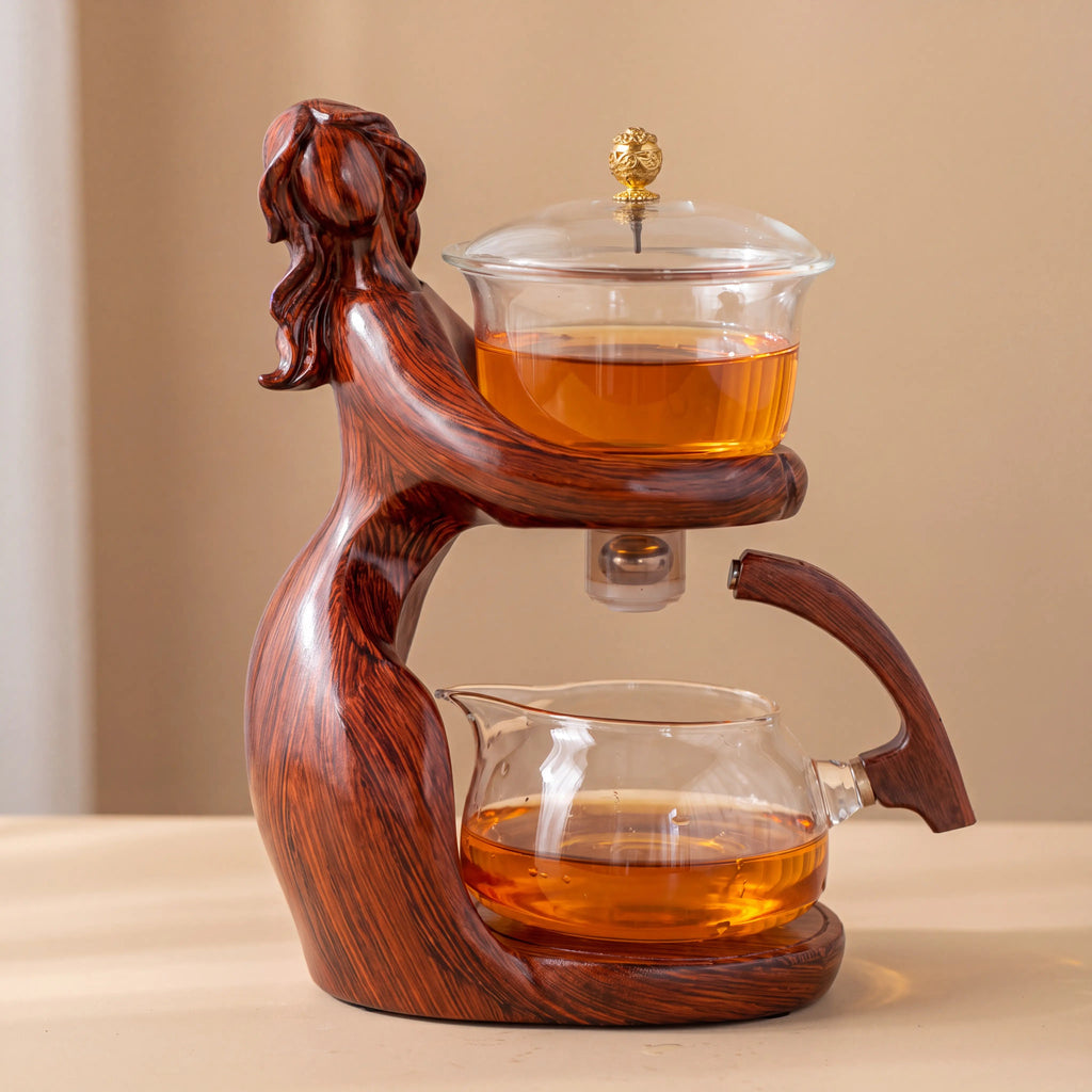Lady in Red Teapot