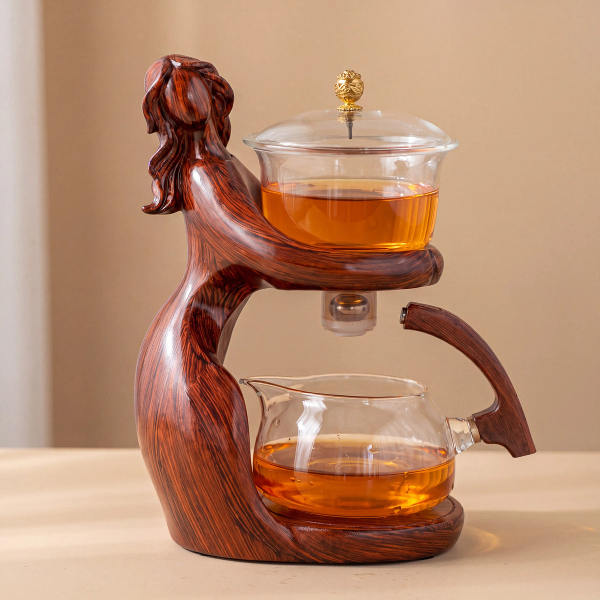 Lady in Red Teapot