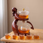 Lady in Red Teapot