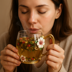 Floral Glass Tea Mug