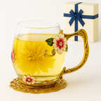 Floral Glass Tea Mug