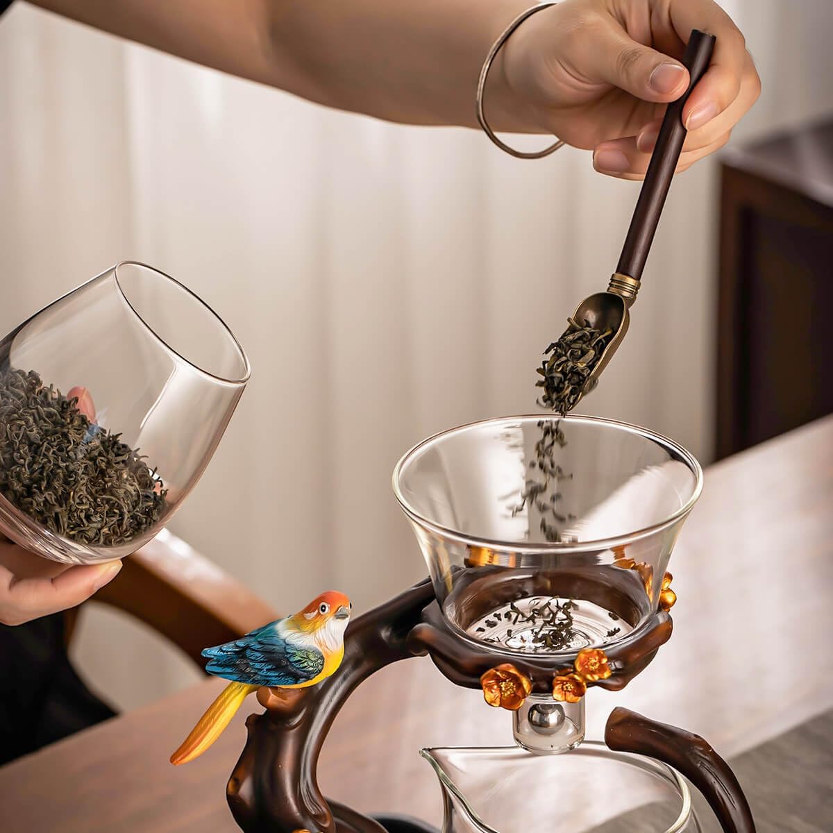 Bird Glass Teapot