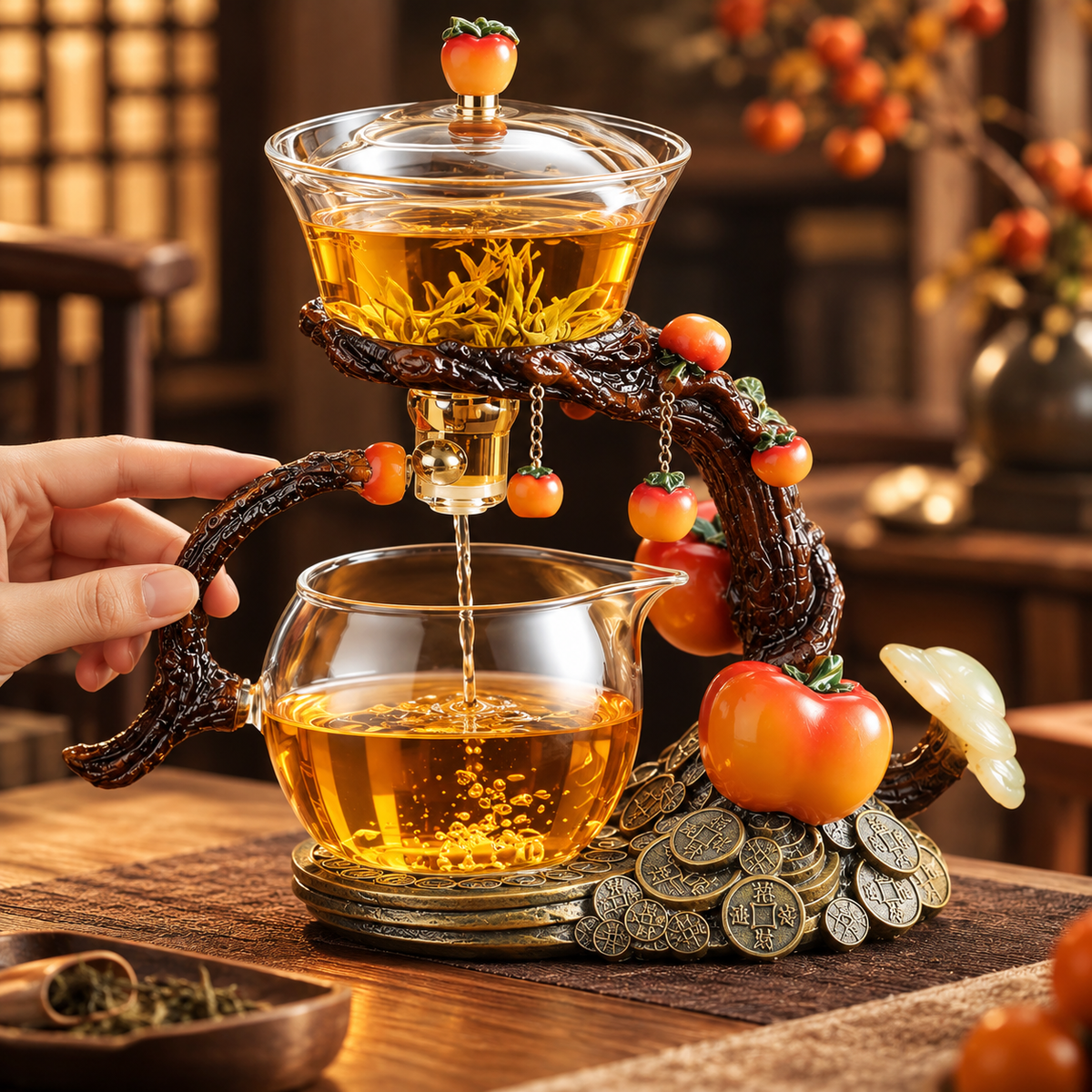 Autumn Glass Teapot