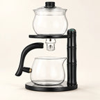 Tea Lady Glass Brewing Set — 350ml on a warm ivory studio background