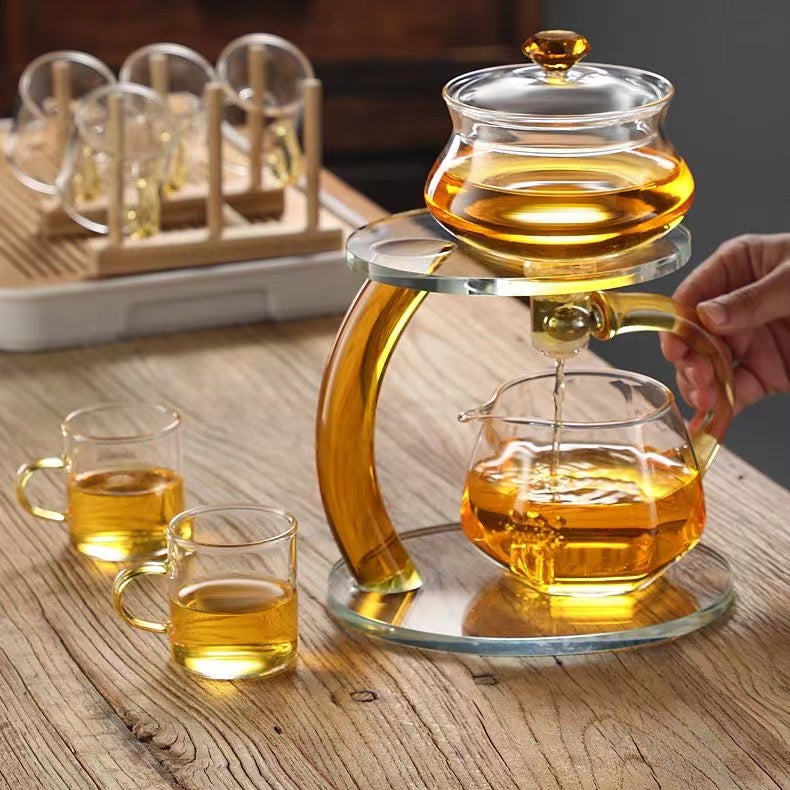 Semi-Automatic Glass Gongfu Tea Set