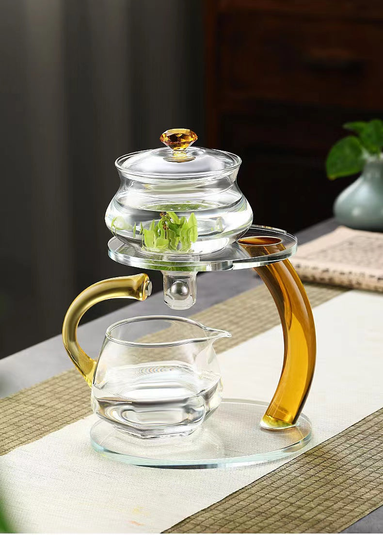 Semi-Automatic Glass Gongfu Tea Set