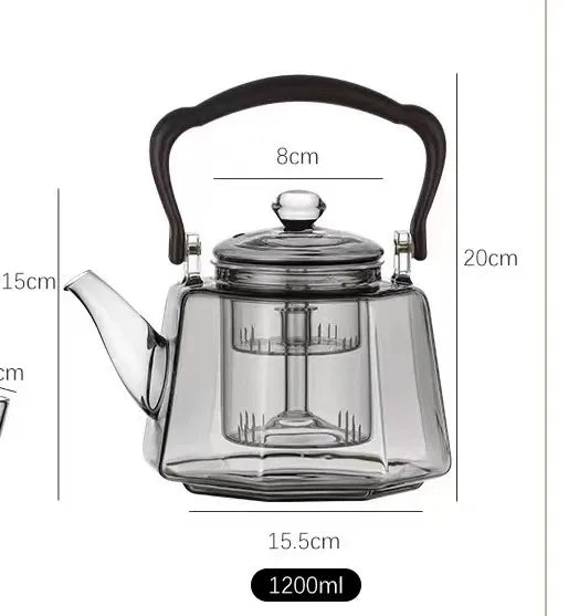 Octagonal Glass Tea Kettle