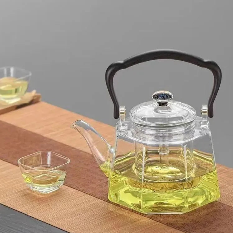 Octagonal Glass Tea Kettle