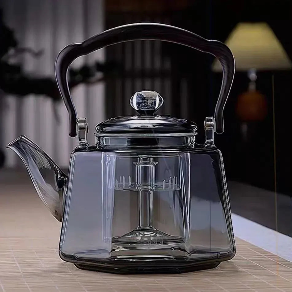 Octagonal Glass Tea Kettle