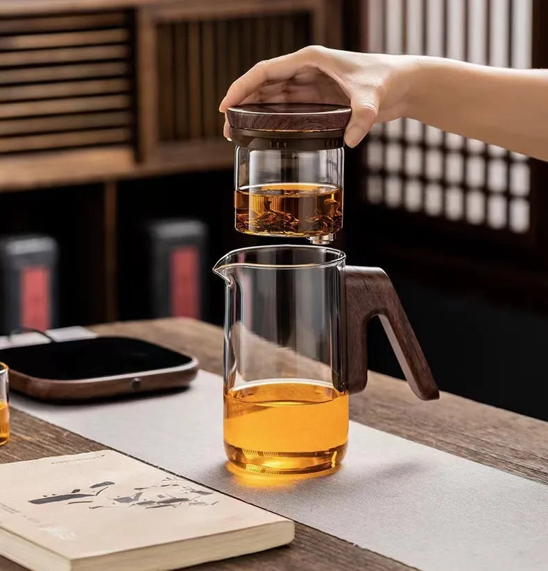Semi-Automatic Glass Tea Brewing Set
