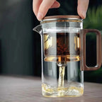 Glass Tea Brewing Set with Wood Base