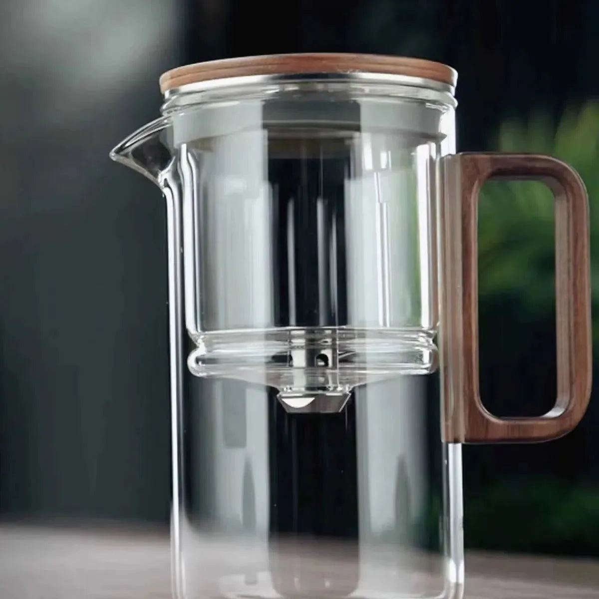 Glass Tea Brewing Set with Wood Base