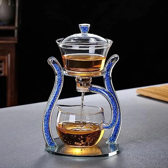 Blue Palace Glass Tea Set