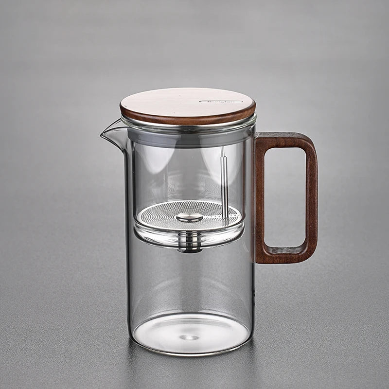 Press-Lid Glass Infuser Teapot